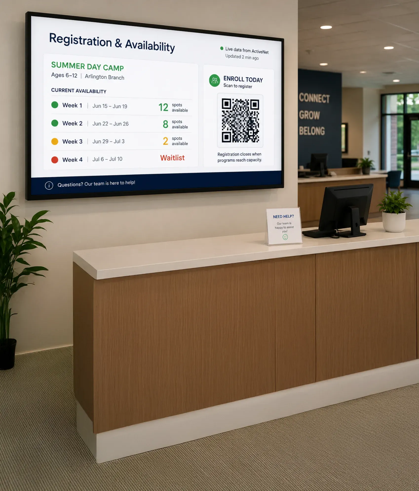 Registration areas