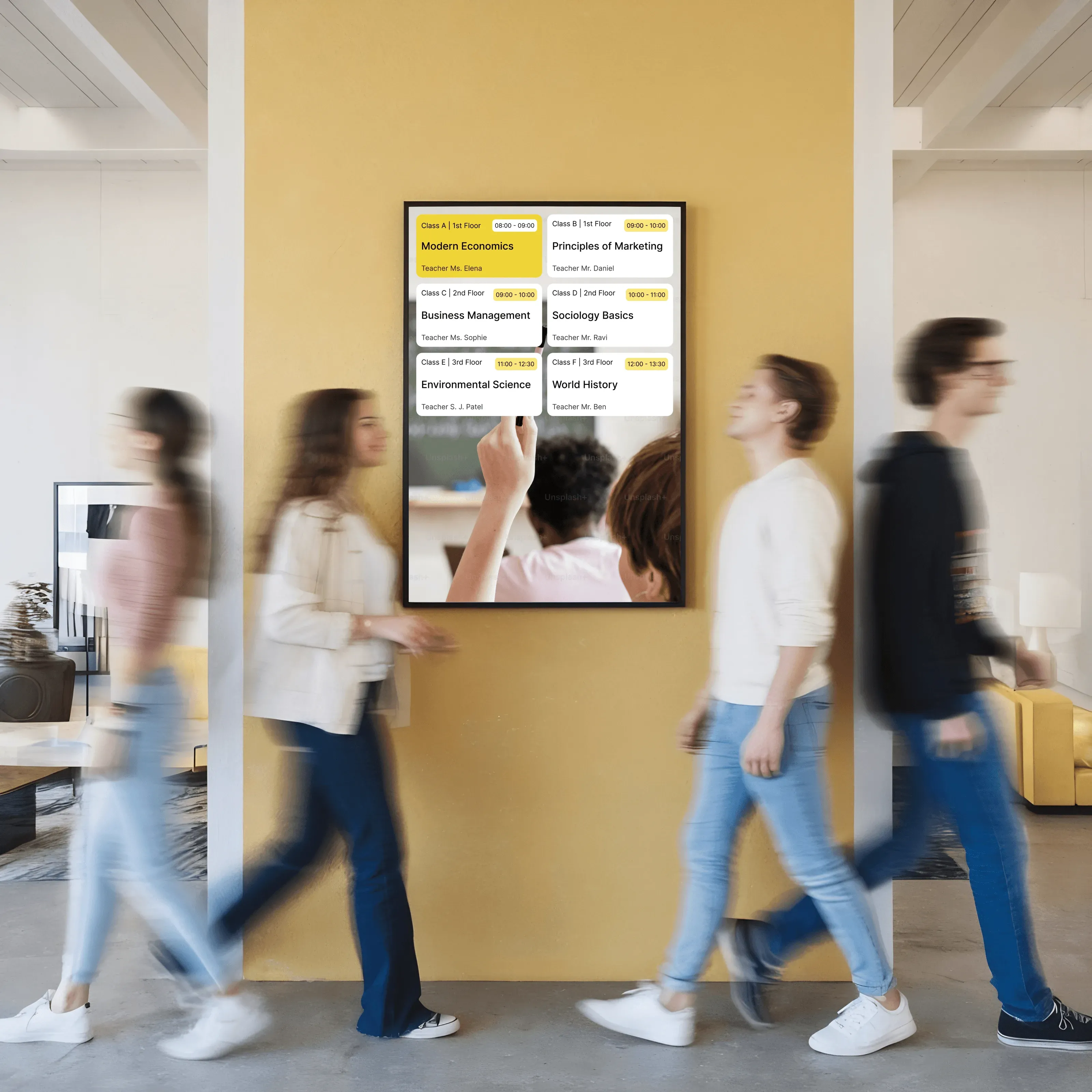 Class & room schedules