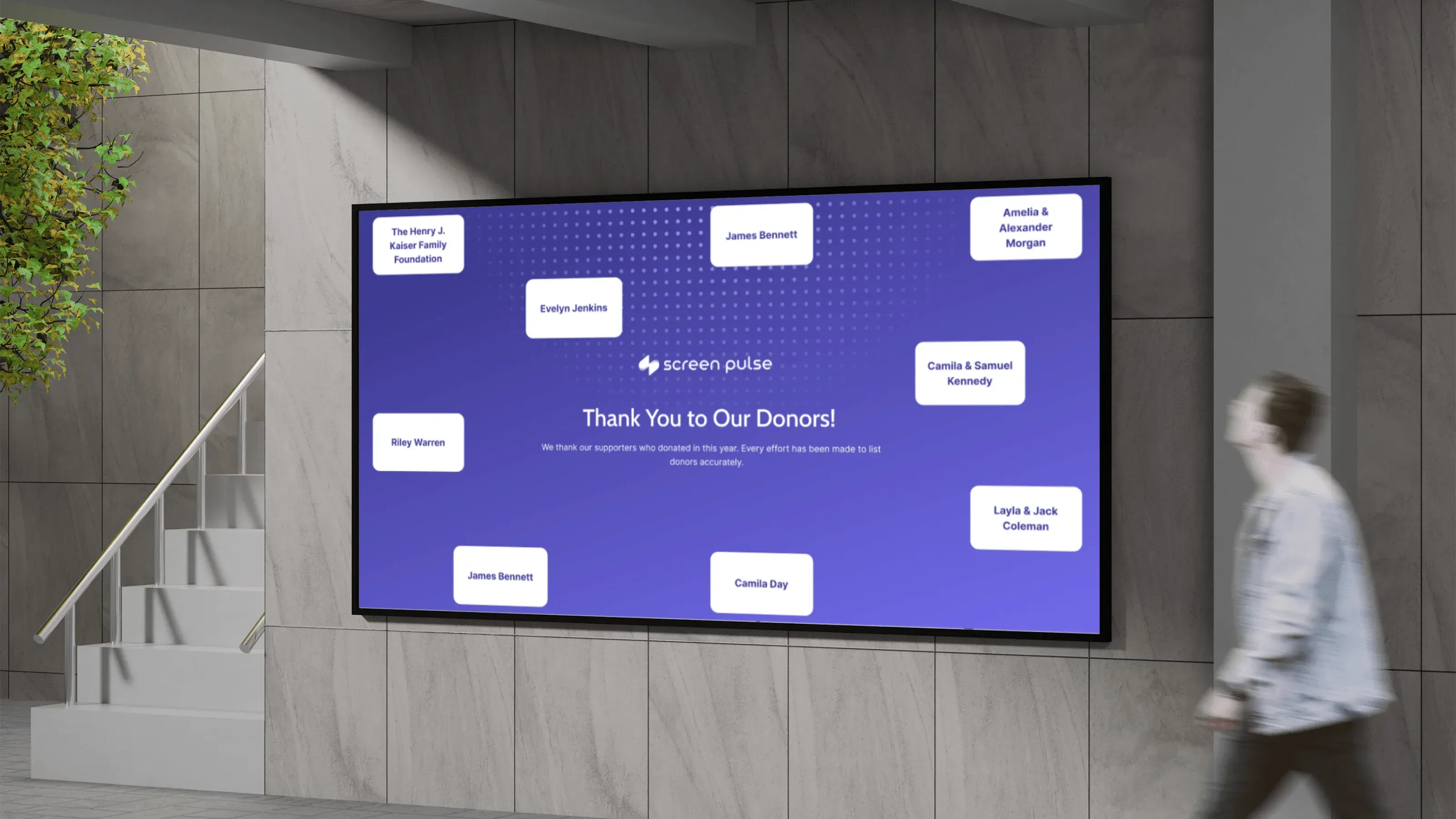 Donor recognition & giving walls