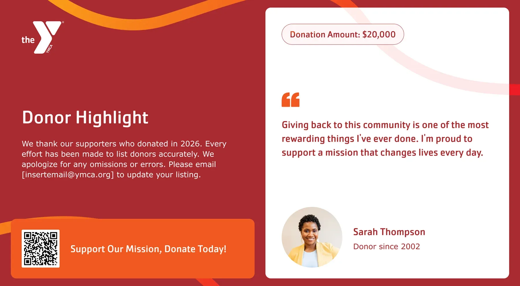 Sarah Thompson donor highlight