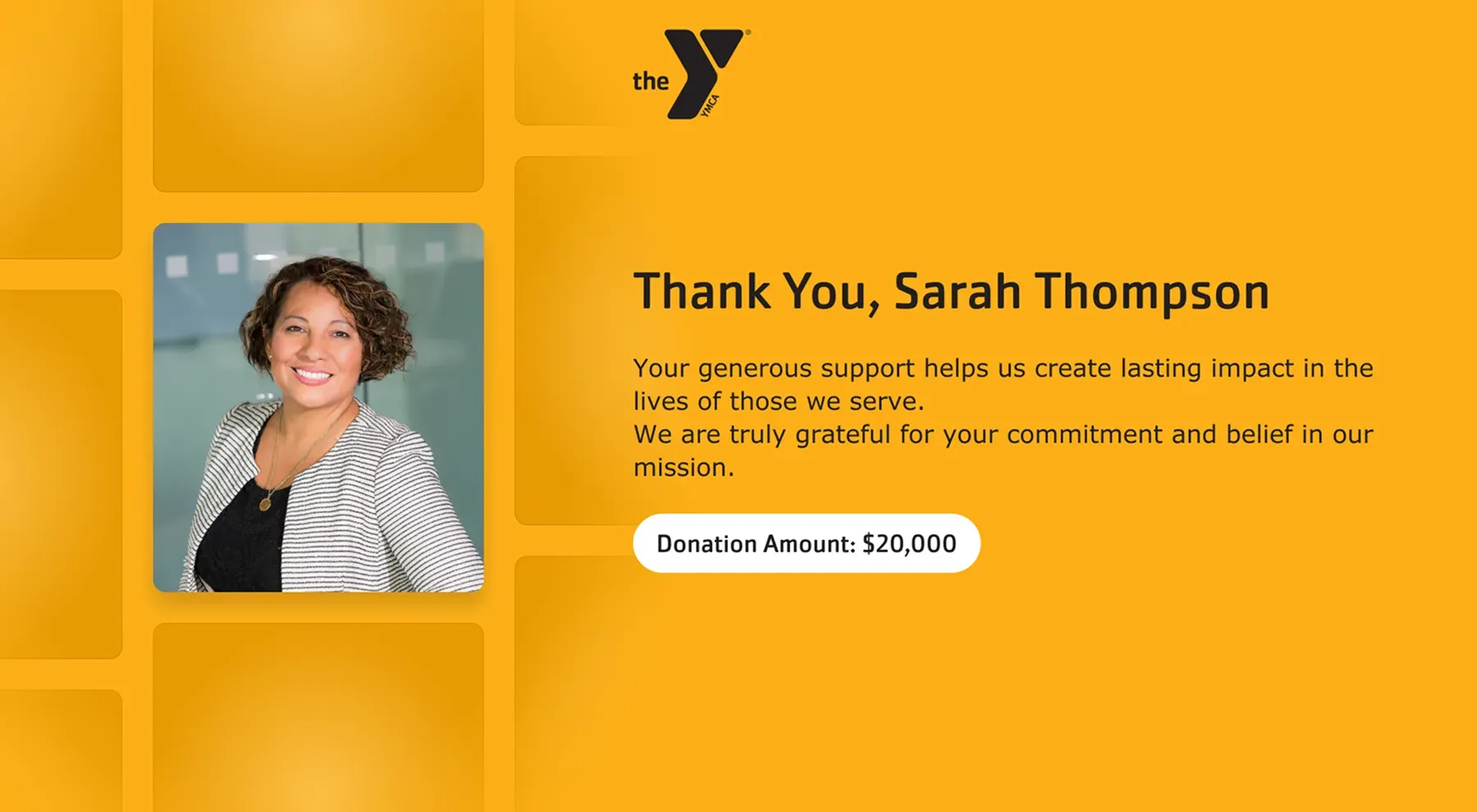 Sarah Thompson individual donor spotlight